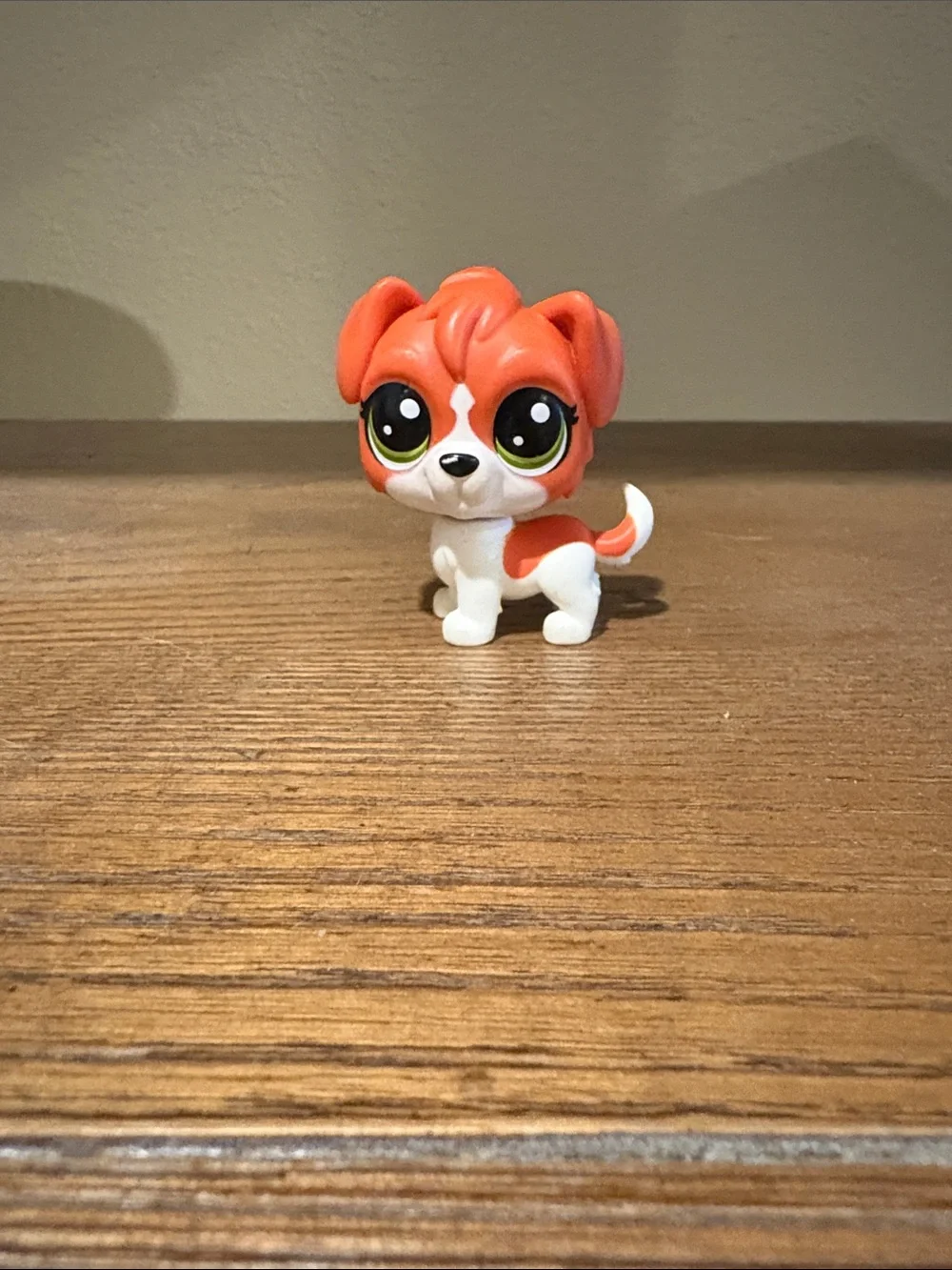 Orange and White Small Pet Figurine - Cute Dog Collectible